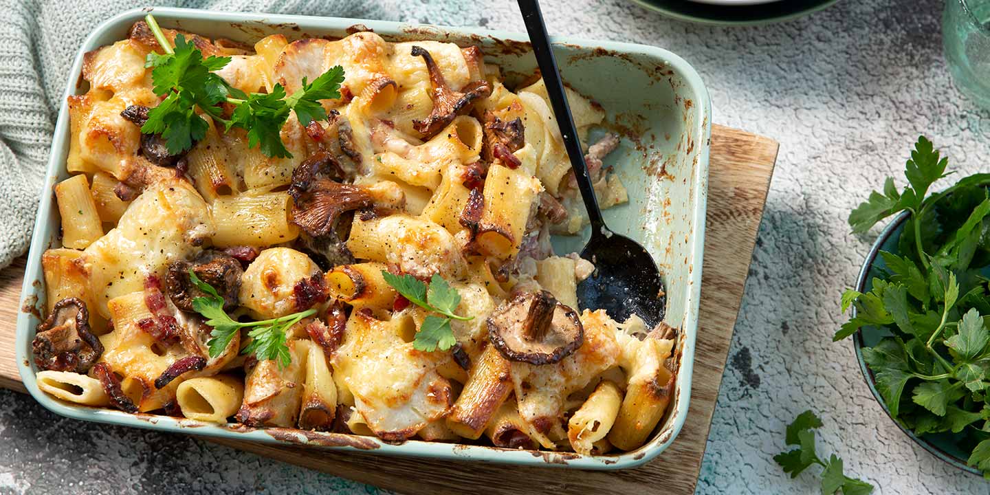 Pâtes au Fromage et Champignons